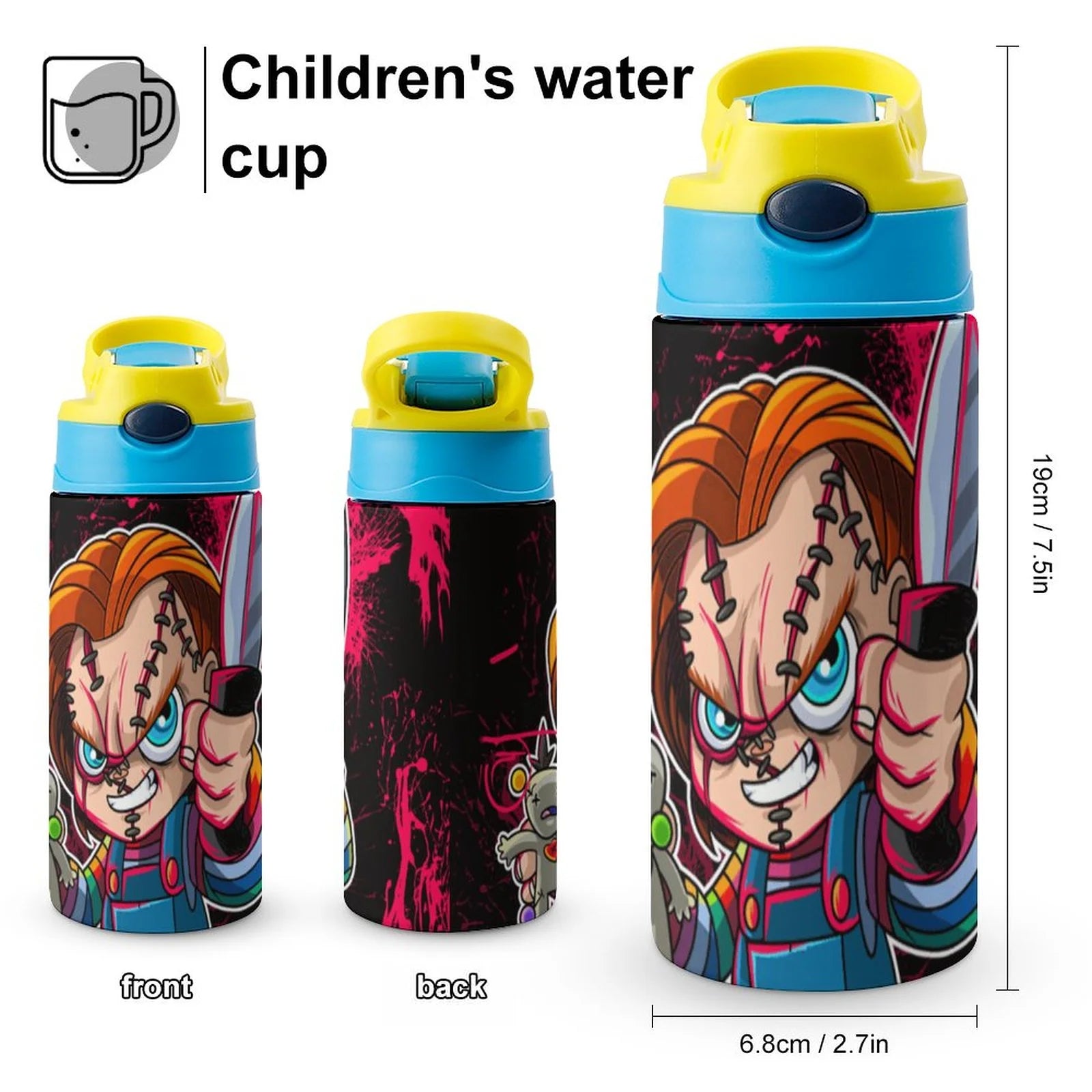 Insulated Stainless Steel Water Bottle with Straw M54299