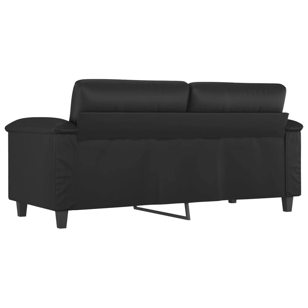 Black Faux Leather 2-Seater Sofa S86518