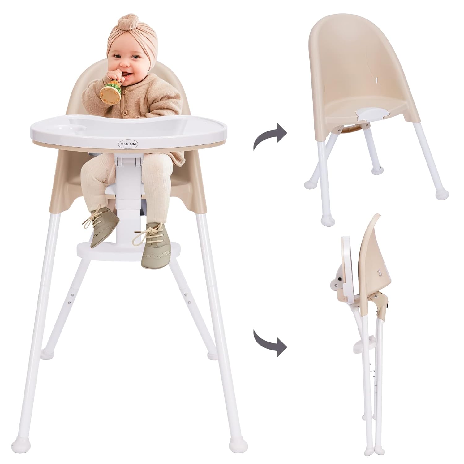 High Chair Folding with Detachable Double Tray U4349