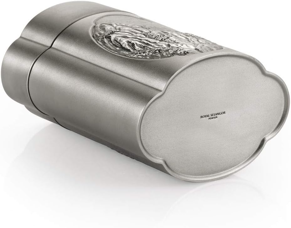 Pewter Cloud Tea Caddy K9868