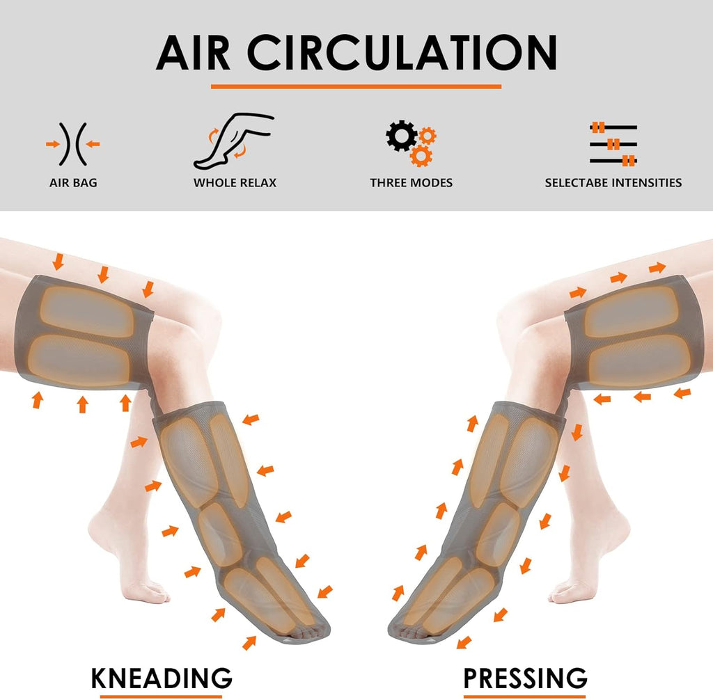 Leg Massager with Heat, Air Compression Whole Leg Massager T801