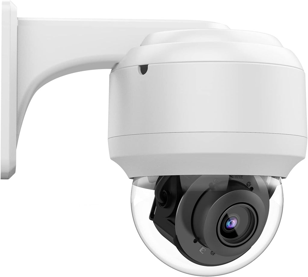 5MP PTZ PoE Dome IP Camera Outdoor with Mic/Audio, 4X Optical Zoom, 164ft Night Vision, H.265, IP67 Waterproof N174875