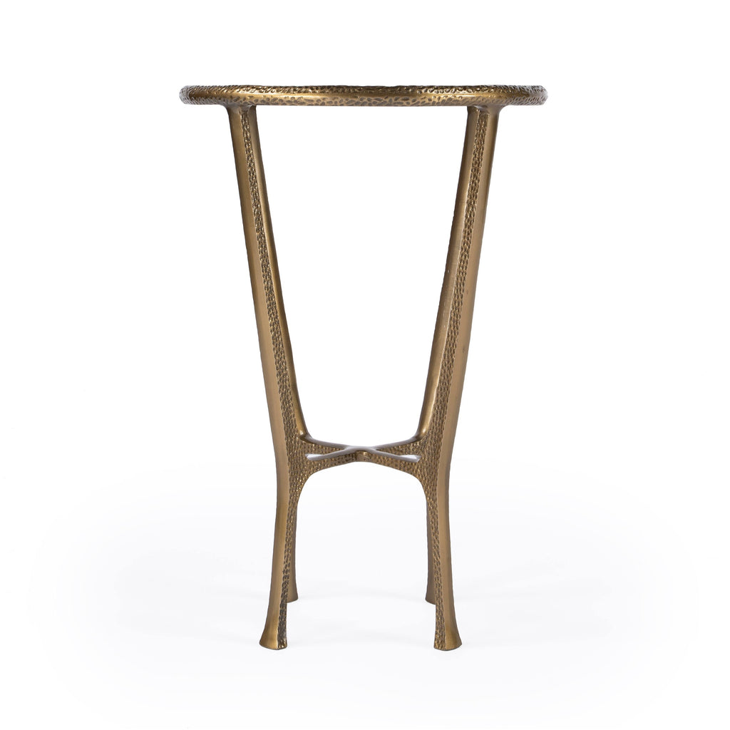 Metal & Stone End Table Z945