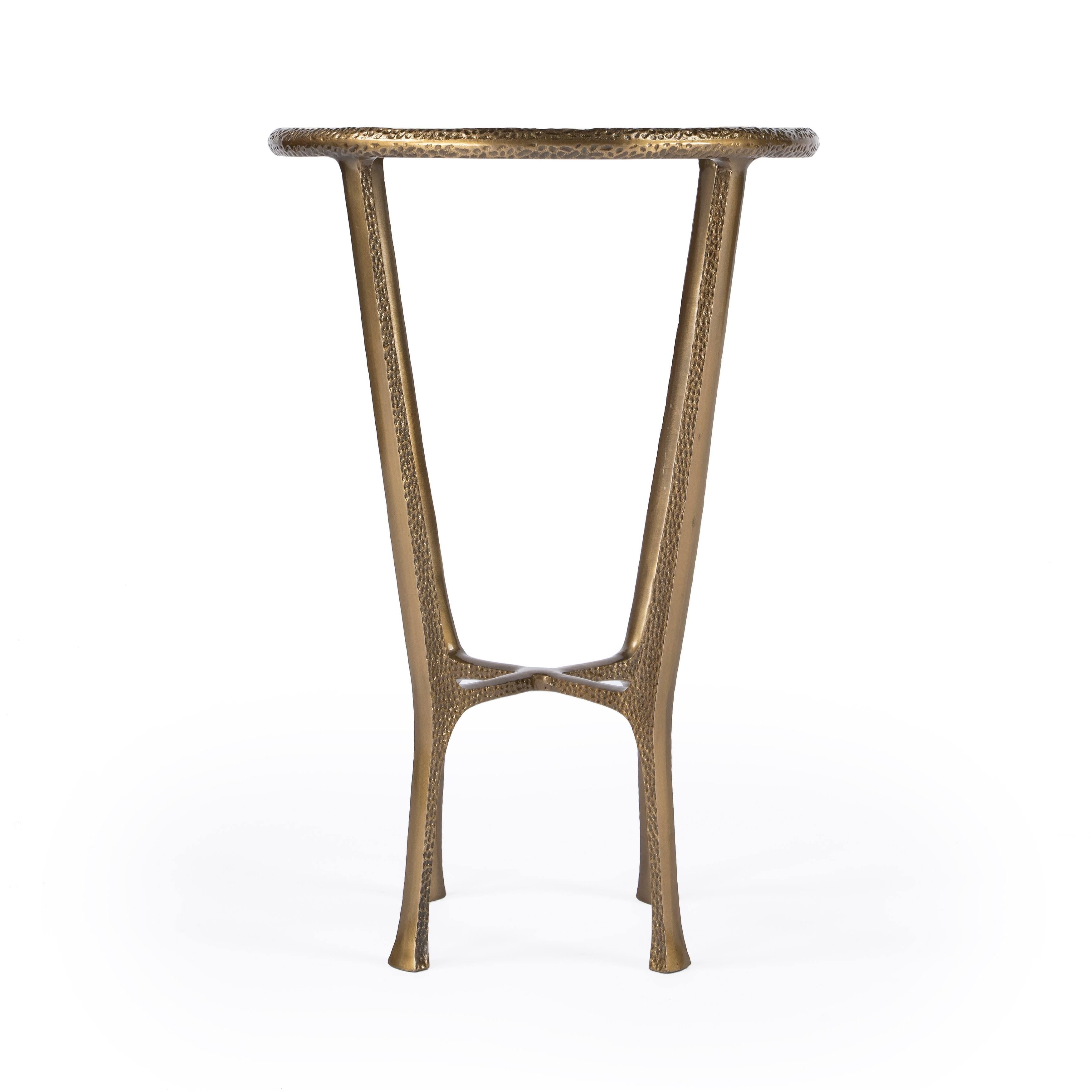 Metal & Stone End Table Z945