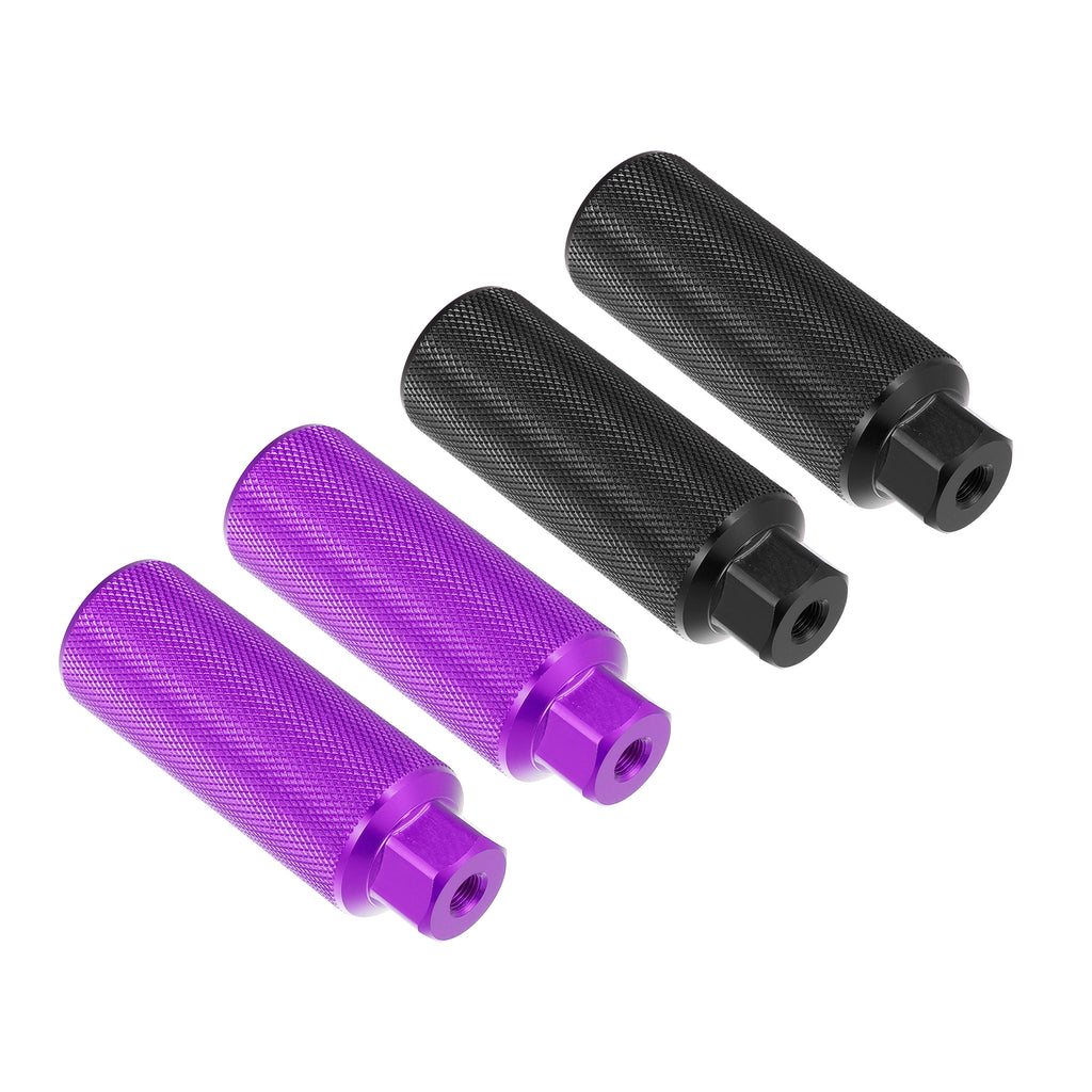 Black Purple Aluminum Alloy Bicycle Footrest Pegs F3018