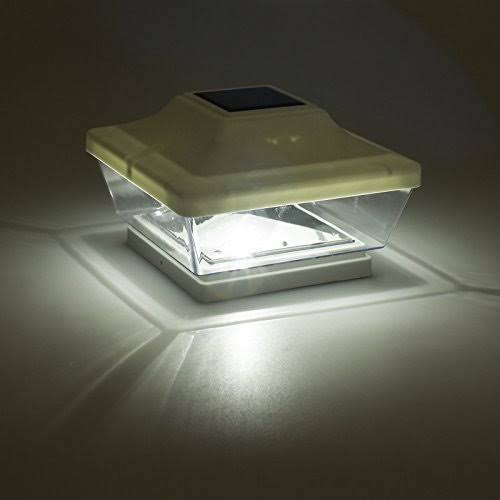 5x5 Solar Post Cap LED Light with 6 inch Post Adapter (4 Pack) X3168