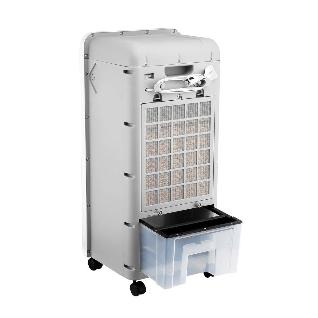 Portable Air Conditioner Cooler Fan Humidifier with LED Indicator & Temperature Display - Blue R7074
