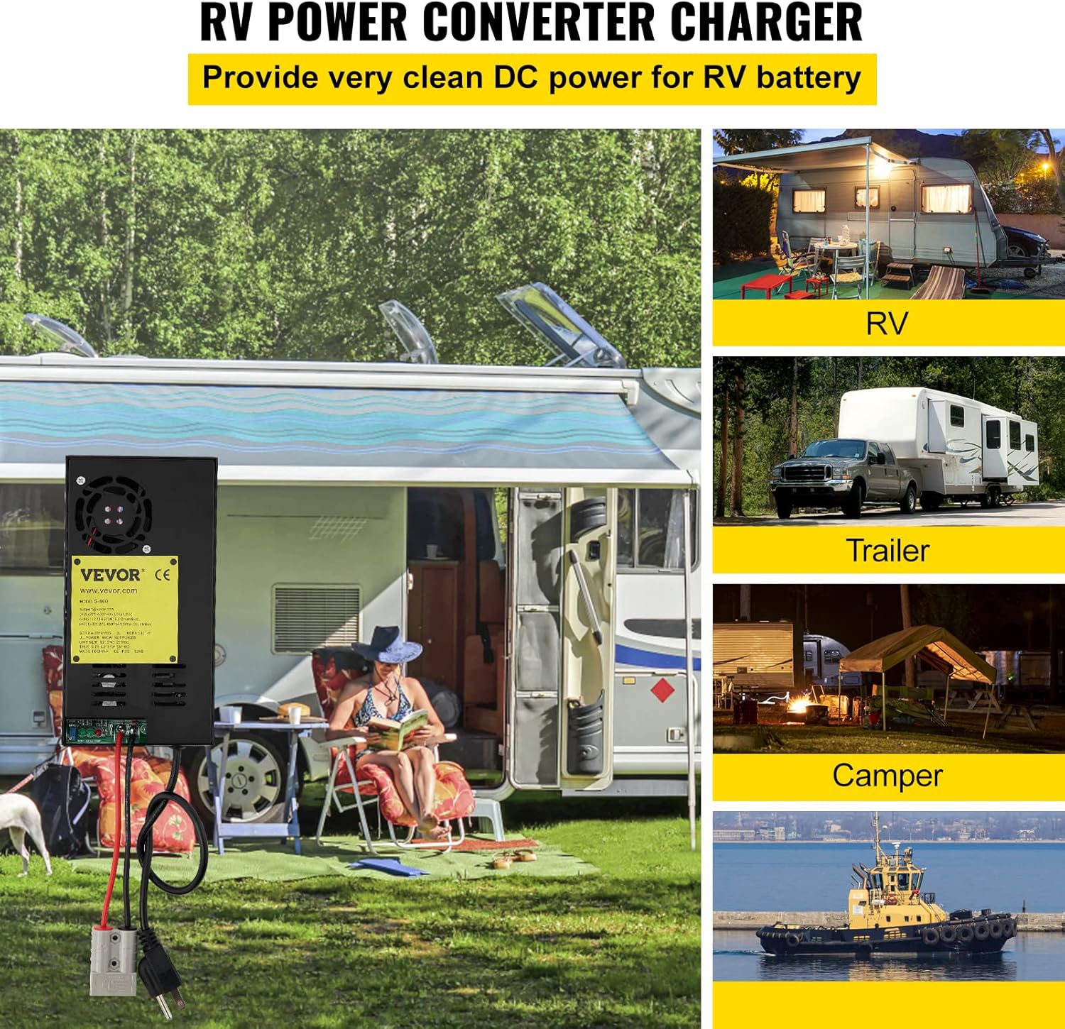 RV Power Converter Charger 600W 35 Amp B8279