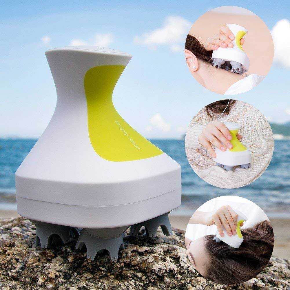 Portable Scalp Head Massager IPX7 Waterproof Rechargeable D107