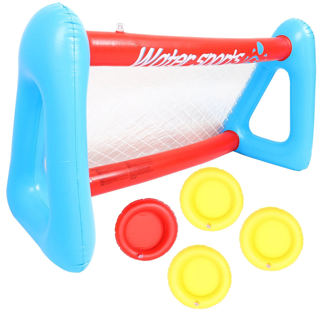 Inflatable Pool Float Set with Volleyball Net and Volleyballs Y82070