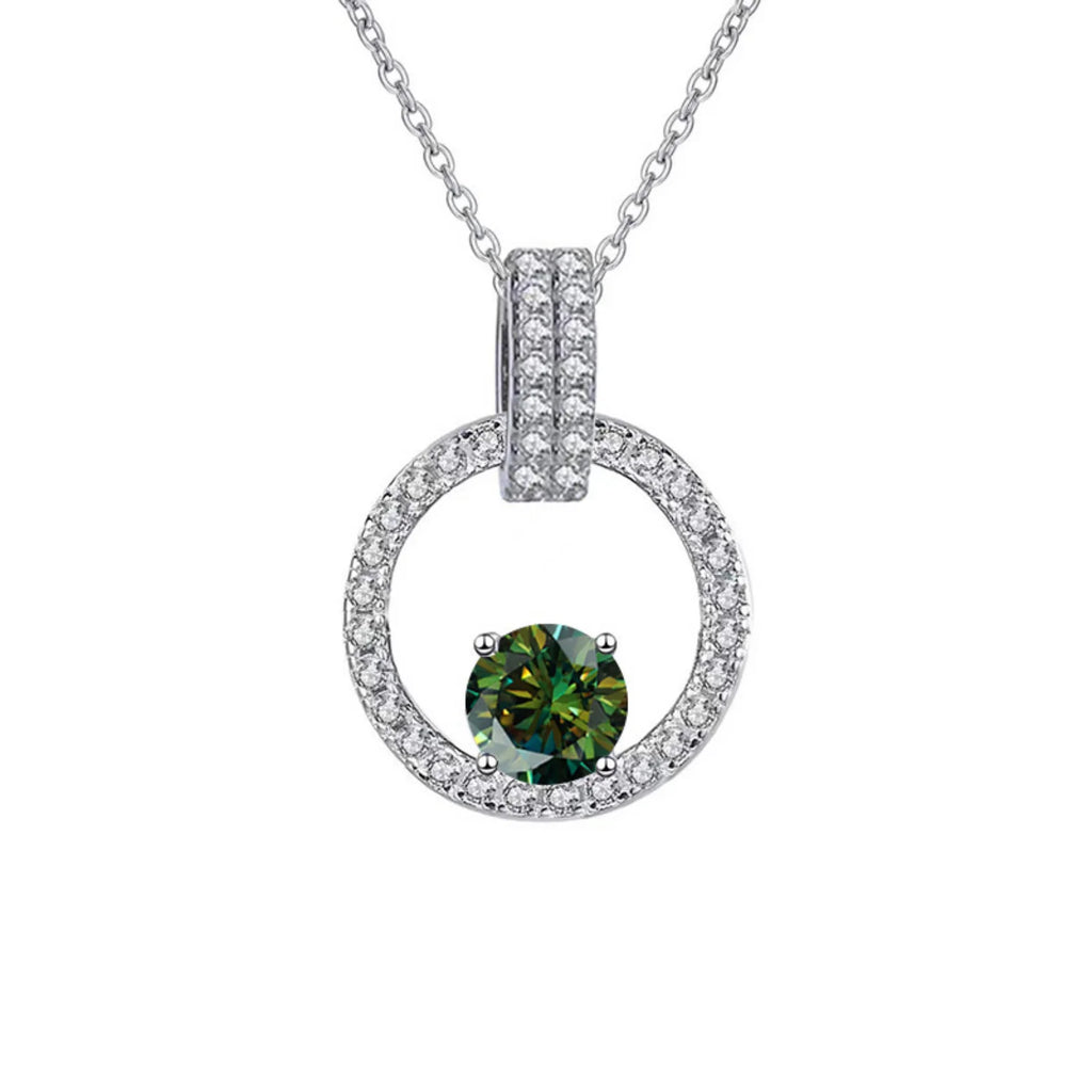 1CT Moissanite Pendant Necklace with Certificate H39982