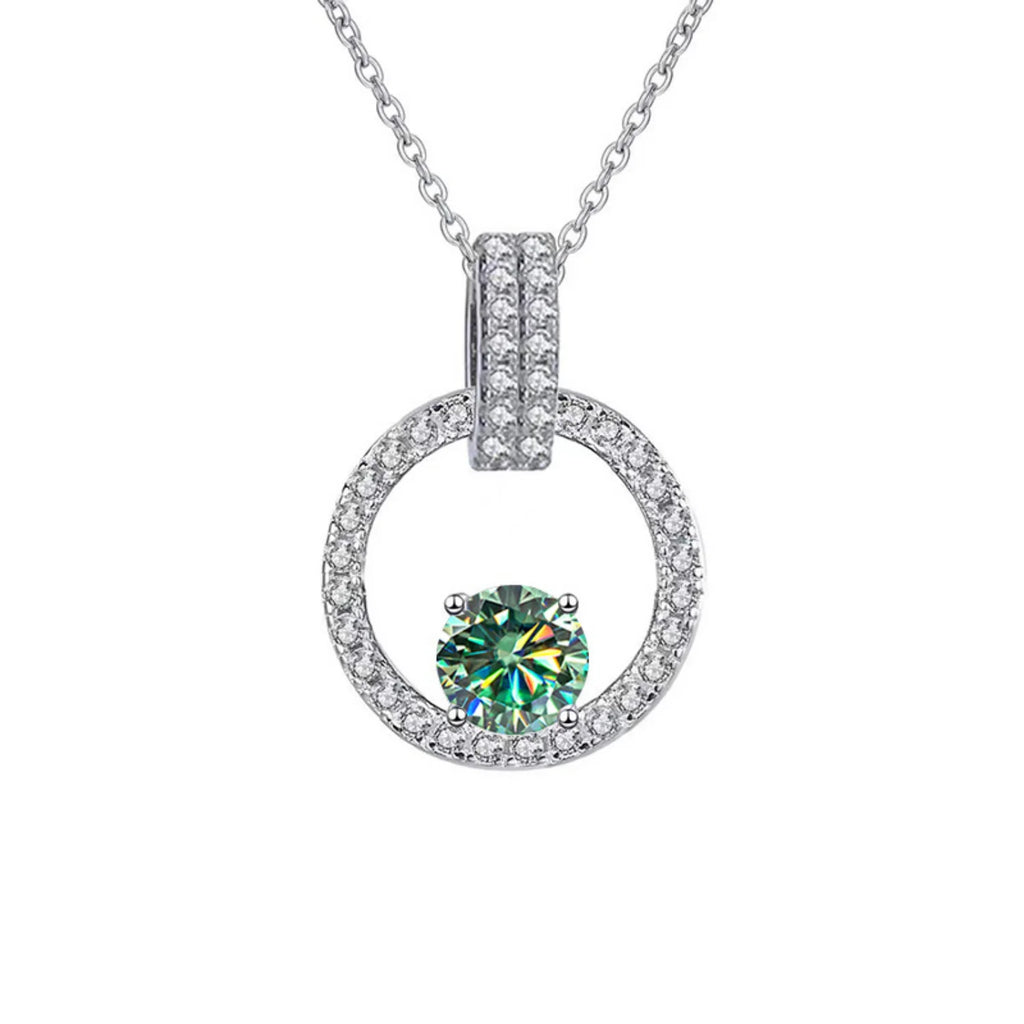 1CT Moissanite Pendant Necklace with Certificate H39982