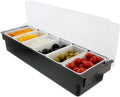 Black Pack of 2 Chilled Condiment Dispenser Serving Container U2766