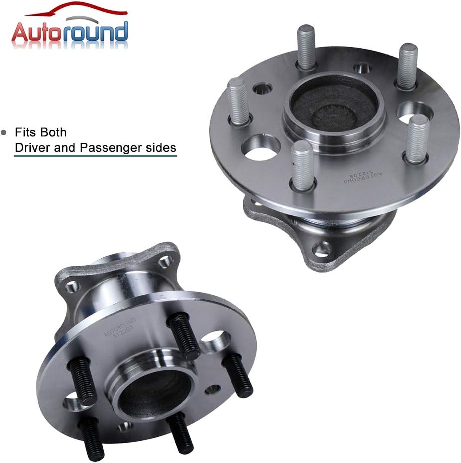 Wheel Hub and Bearing Assembly for Toyota Camry, Highlander, Avalon, Solara, Lexus ES300, ES350, ES330, 2001-2012 5 Lug w/ABS R257