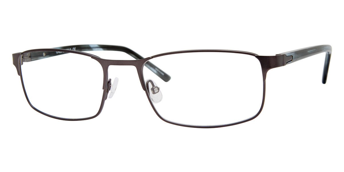 Matte Gray Rectangular Full Rim Eyeglasses X996274