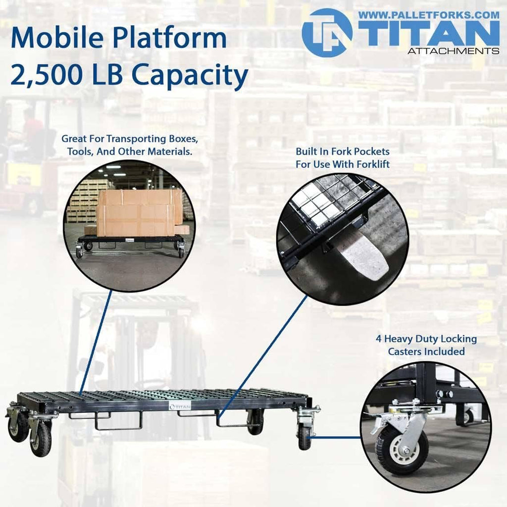 Heavy Duty Rolling Platform Base with Fork Pockets B152180