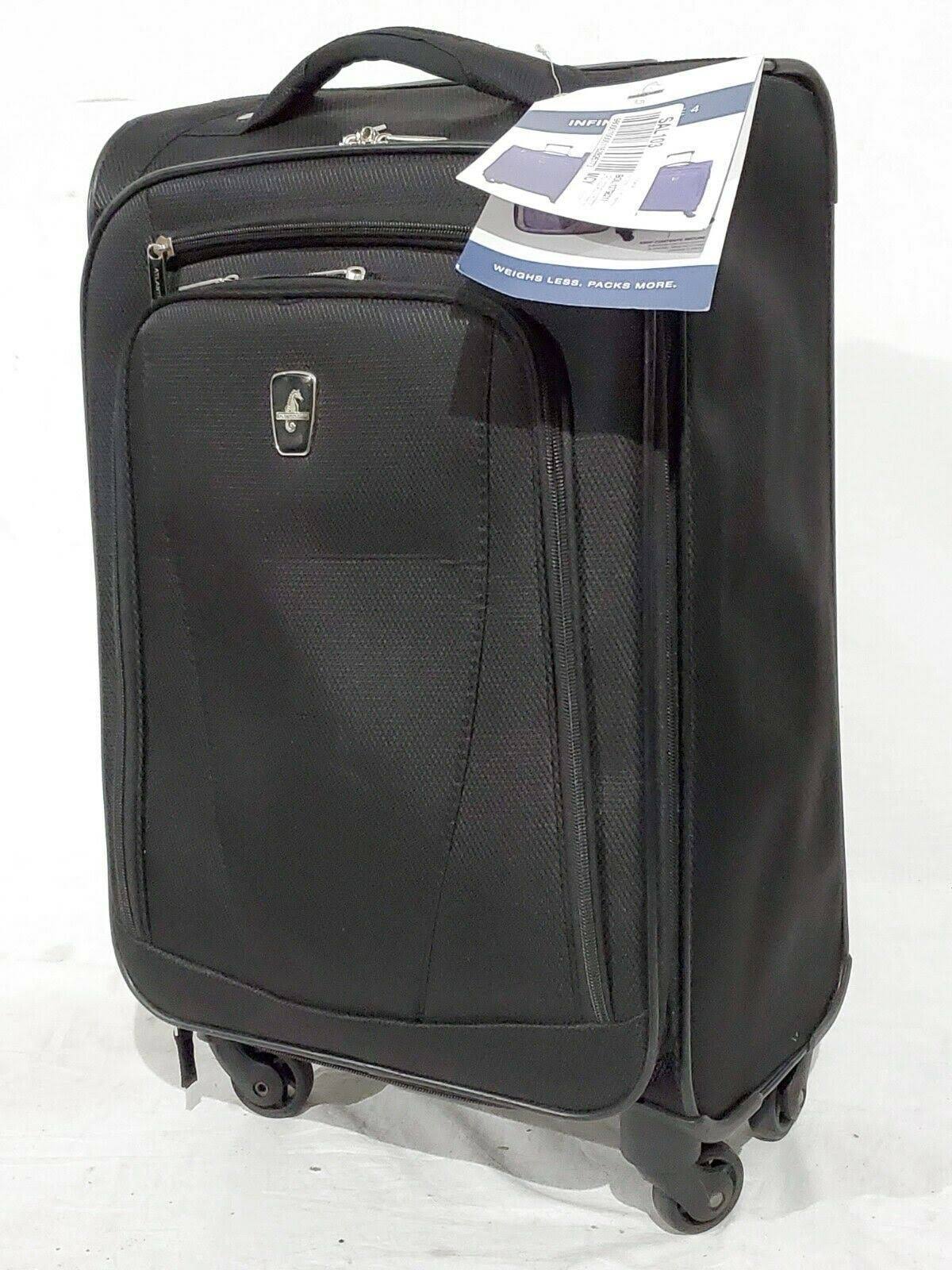 Black Expandable Spinner Suitcase V6018
