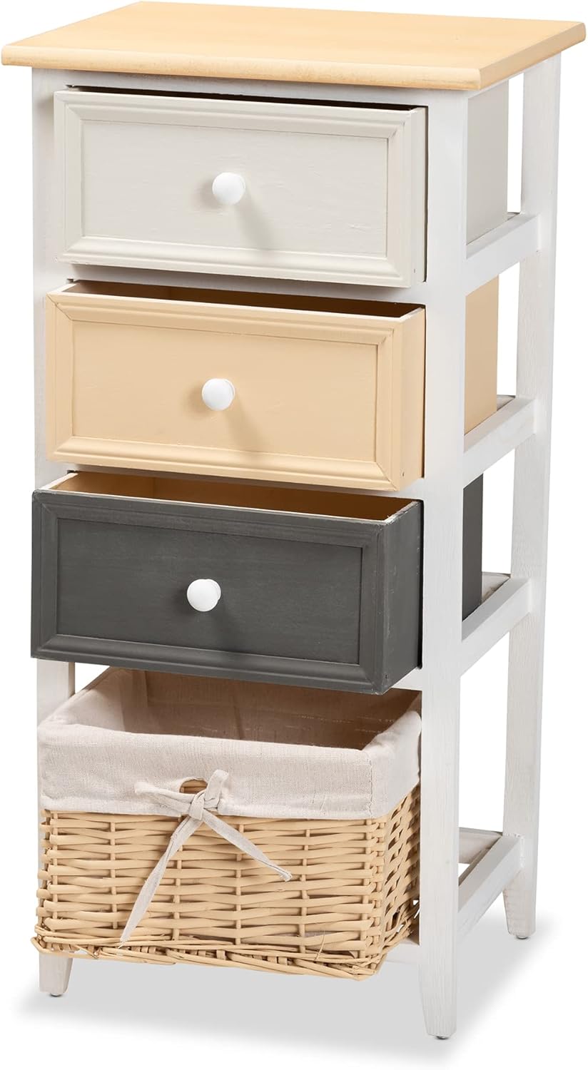White/Multi-Colored Multipurpose Shelving and Cabinets A891657
