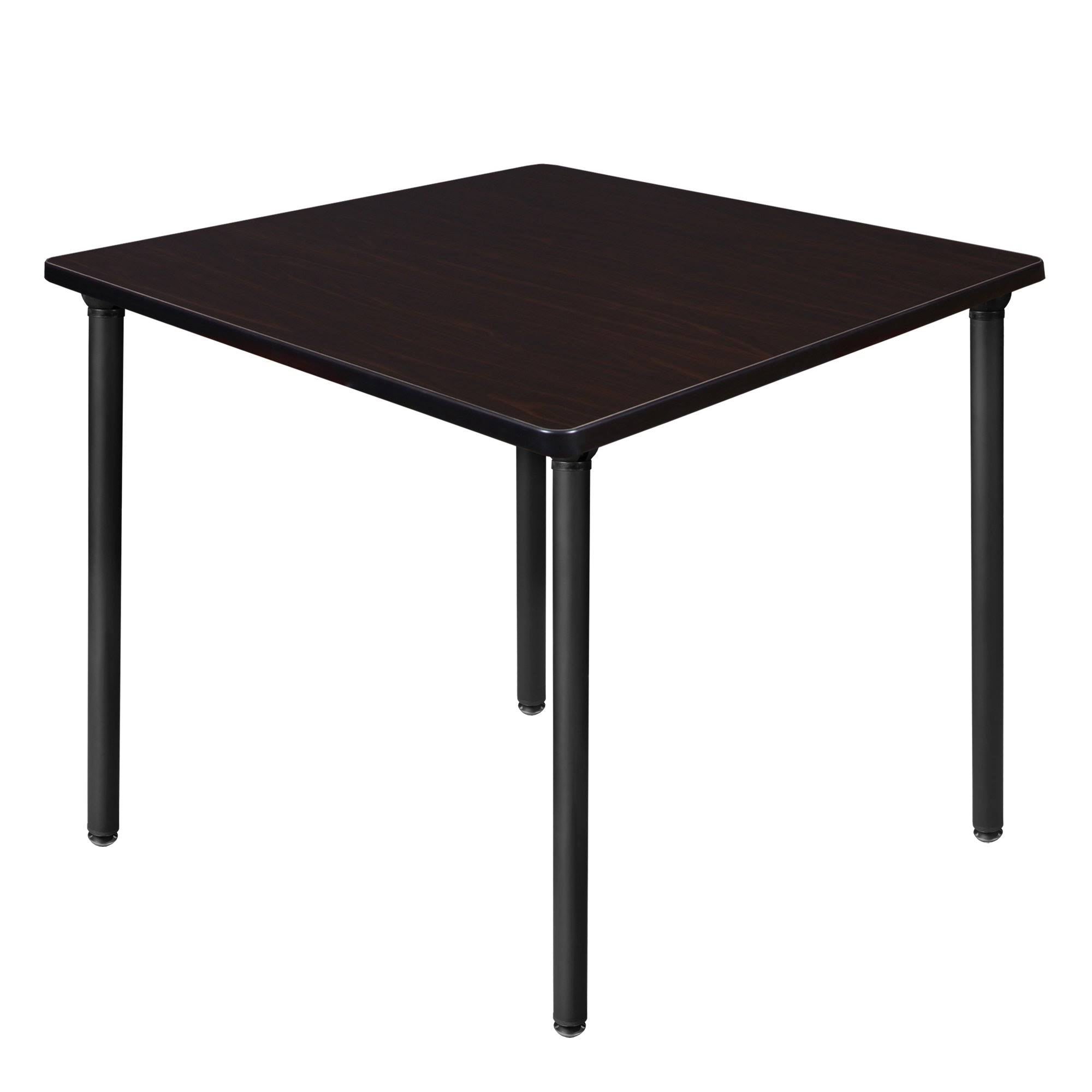 Square Folding Breakroom Table Mocha Walnut Black J269
