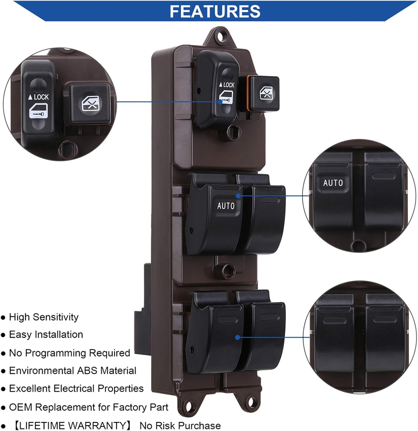 Driver Side Power Window Switch M604920