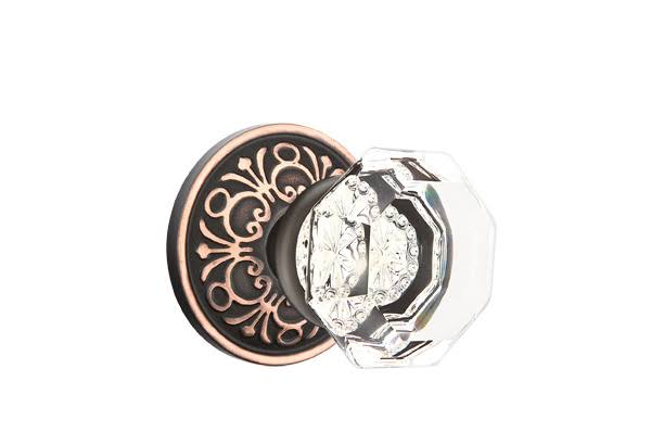 Oil Rubbed Bronze Passage Set with Crystal Knob L42102