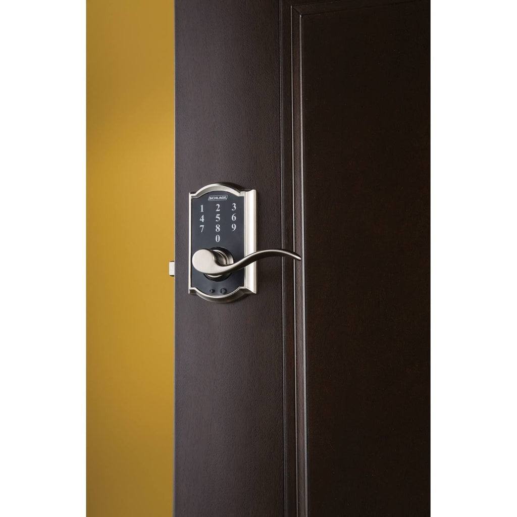 Aged Bronze Touch Entry Door Lever Set with Accent M676413