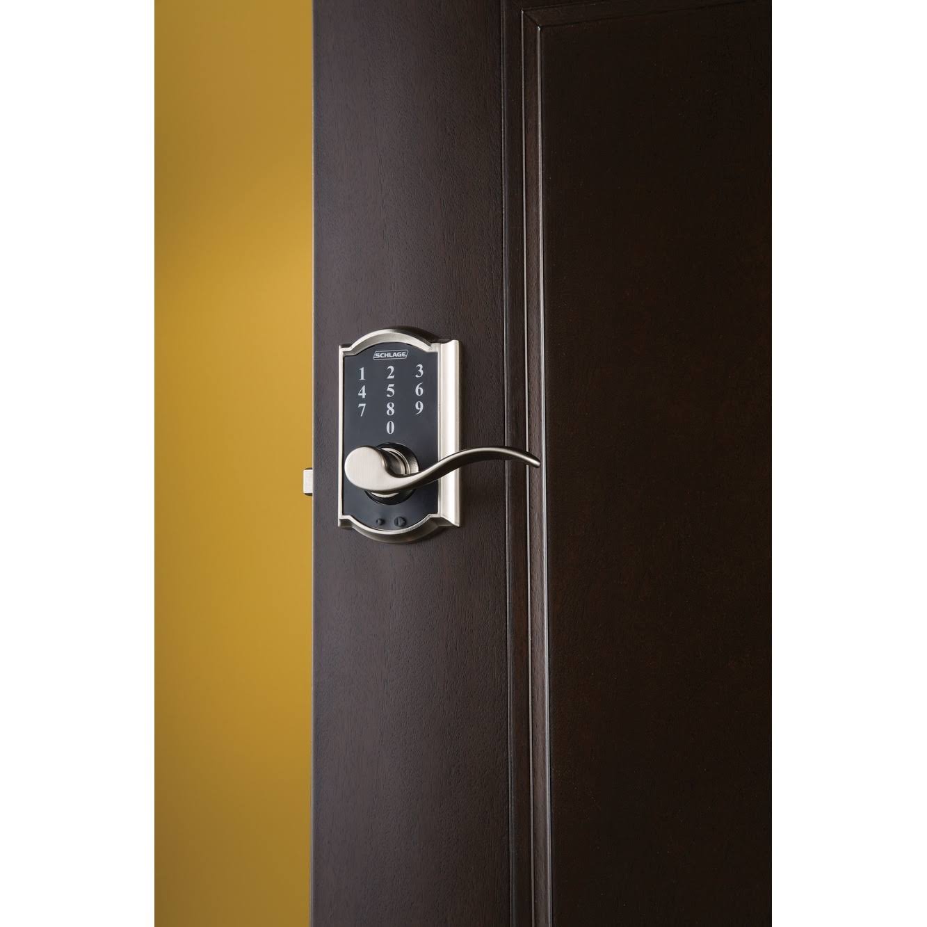 Aged Bronze Touch Entry Door Lever Set with Accent M676413