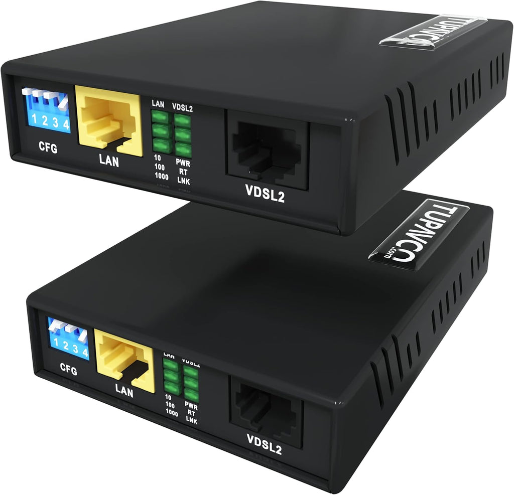 Ethernet Extender Kit up to 5000ft Over Phone Line or CAT5/6 Twisted Copper Wire, 300Mbps Max Bandwidth R603