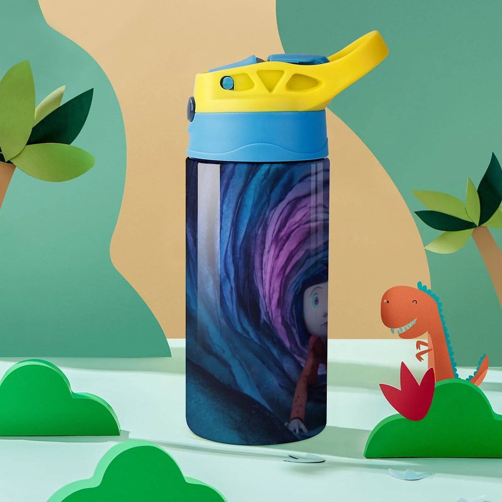 Insulated Stainless Steel Water Bottle with Straw J181780