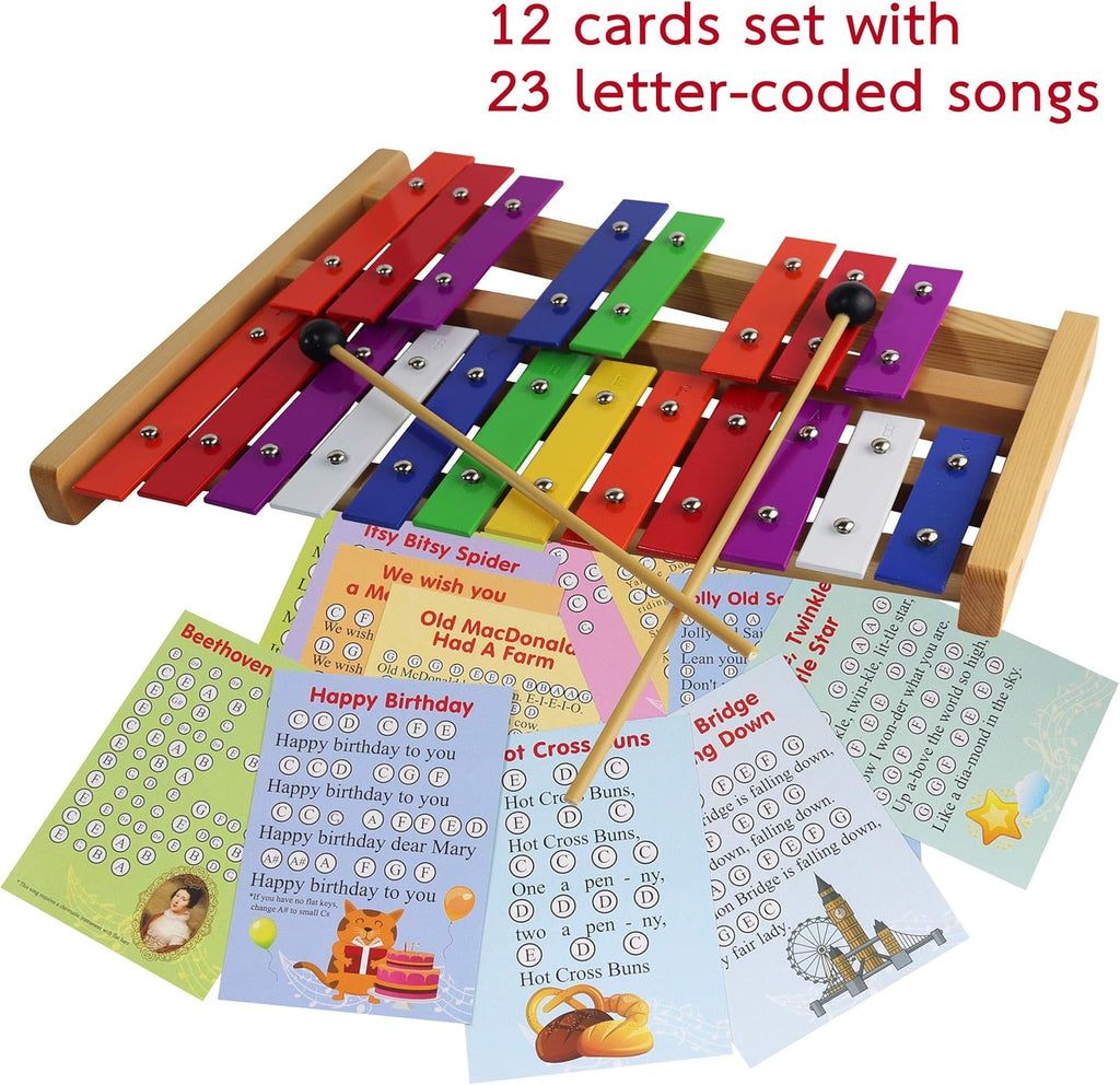 20 Note Chromatic Metal Glockenspiel with Sheet Music Cards K72910