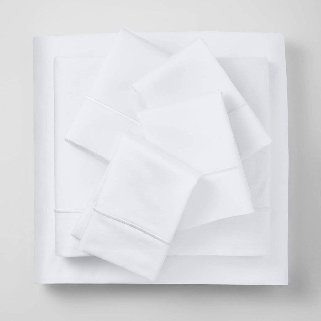 California King 6pc 1000 Thread Count Solid Sheet Set True White M82671