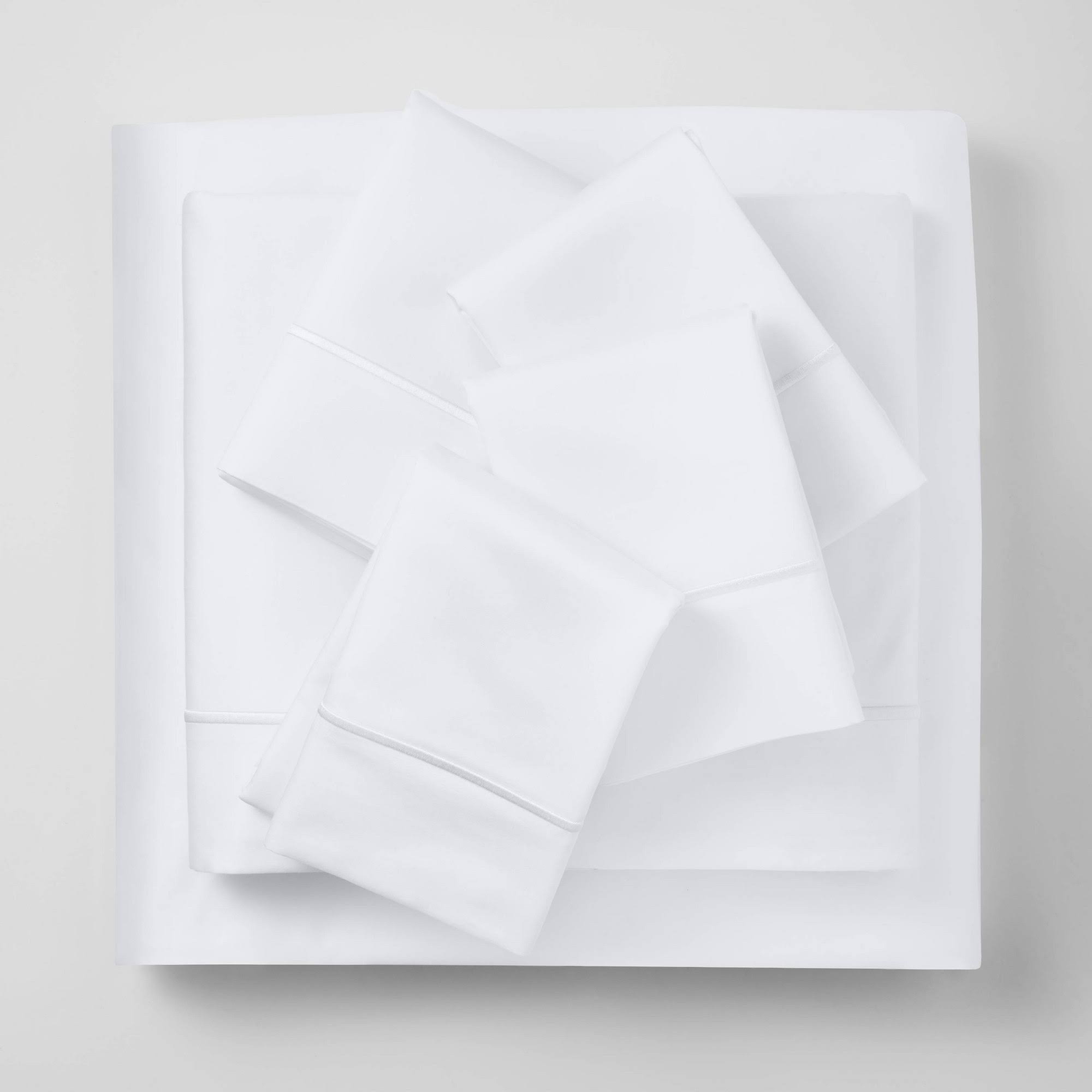 California King 6pc 1000 Thread Count Solid Sheet Set True White M82671