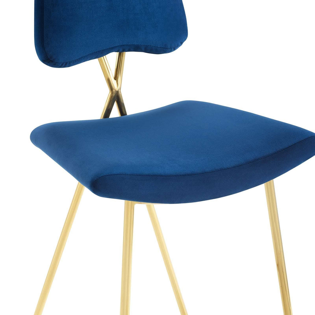 Navy Velvet Counter Stool W113