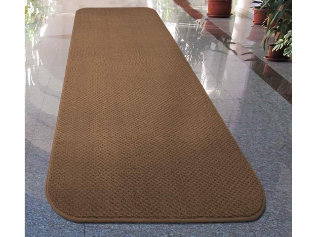 Toffee Brown Skid-Resistant Carpet Runner, 20 ft. x 27 in. U943961