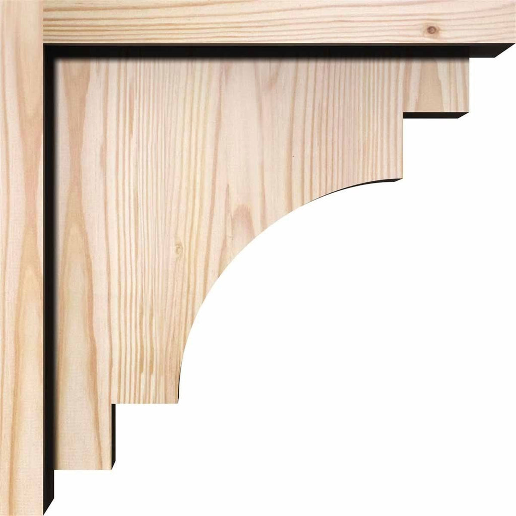 Mediterranean Smooth Corbel with Backplate, Douglas Fir C31911