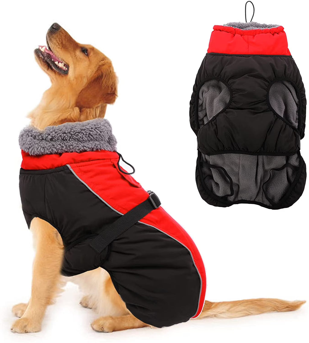 Reflective Adjustable Dog Winter Coat with Fleece F530700