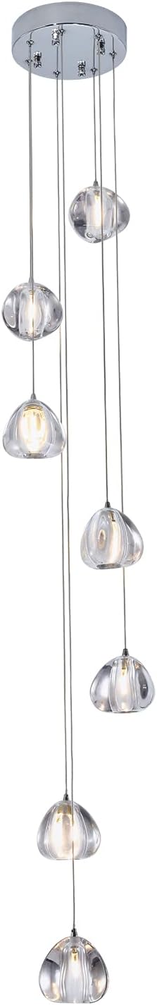 Crystal Chandelier 14 Lights High Ceiling Raindrop Pendant Light W15.7 x H157 L1694