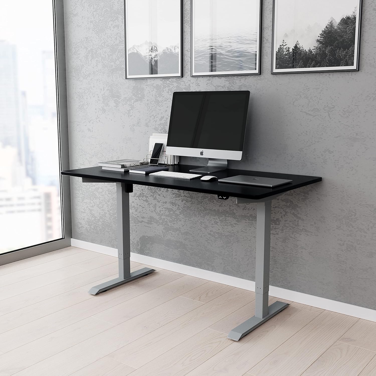 Black Sit to Stand Desk S21623