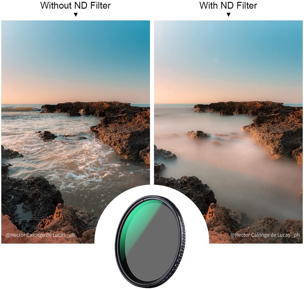 72mm Variable ND Filter ND3-ND1000 Multi-Layer Coatings Optical Glass Pack of 2 V406925