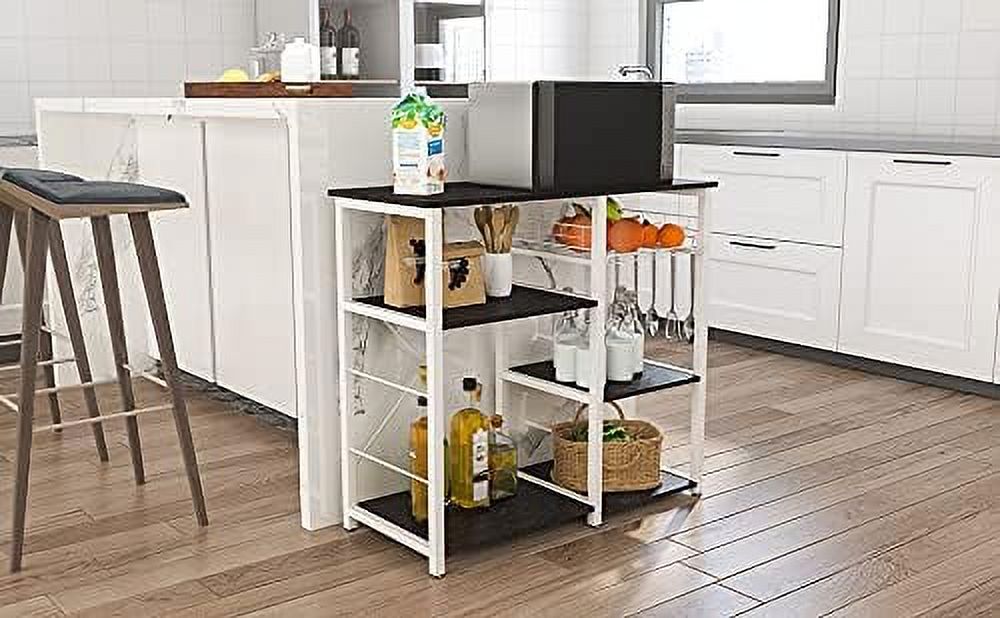 Black 3-Tier Kitchen Baker's Rack Microwave Stand U65616