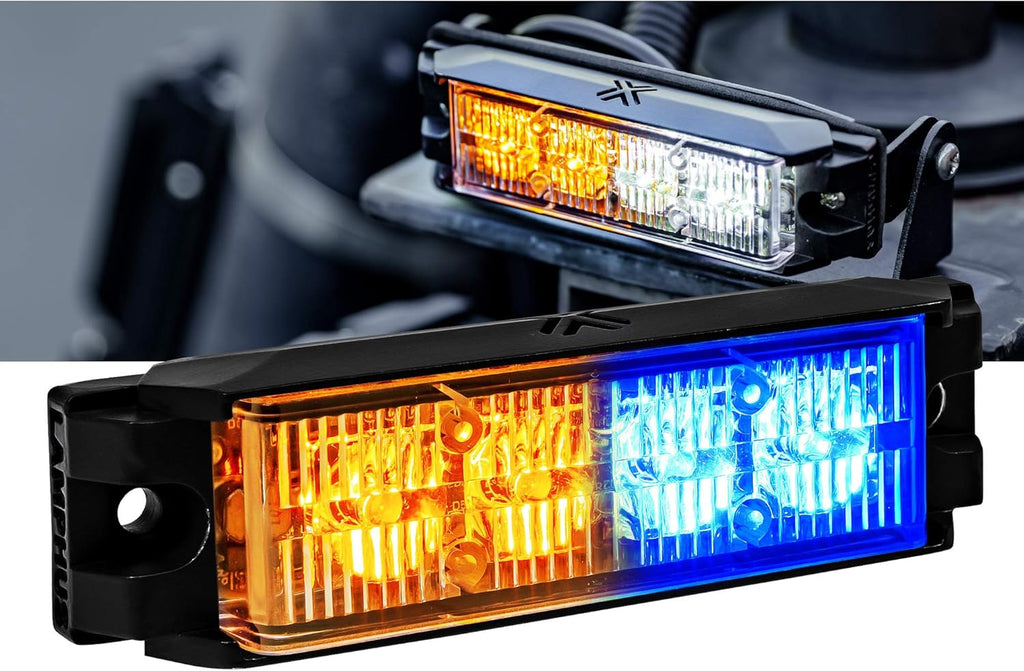 4pc 4" 4W Green White LED Flashing Strobe Light Head U2276