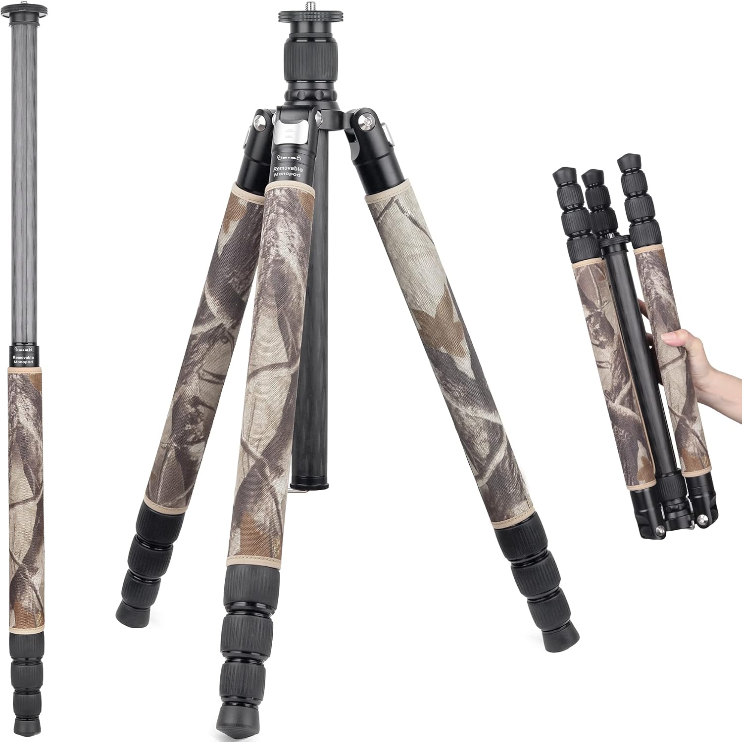 Carbon Fiber Tripod Heavy Duty Compact Stand Y6057