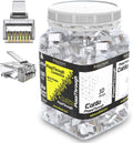 Cat6 Passthrough RJ45 Connectors, 100 PCS, Gold Plated 3 Micron F4865