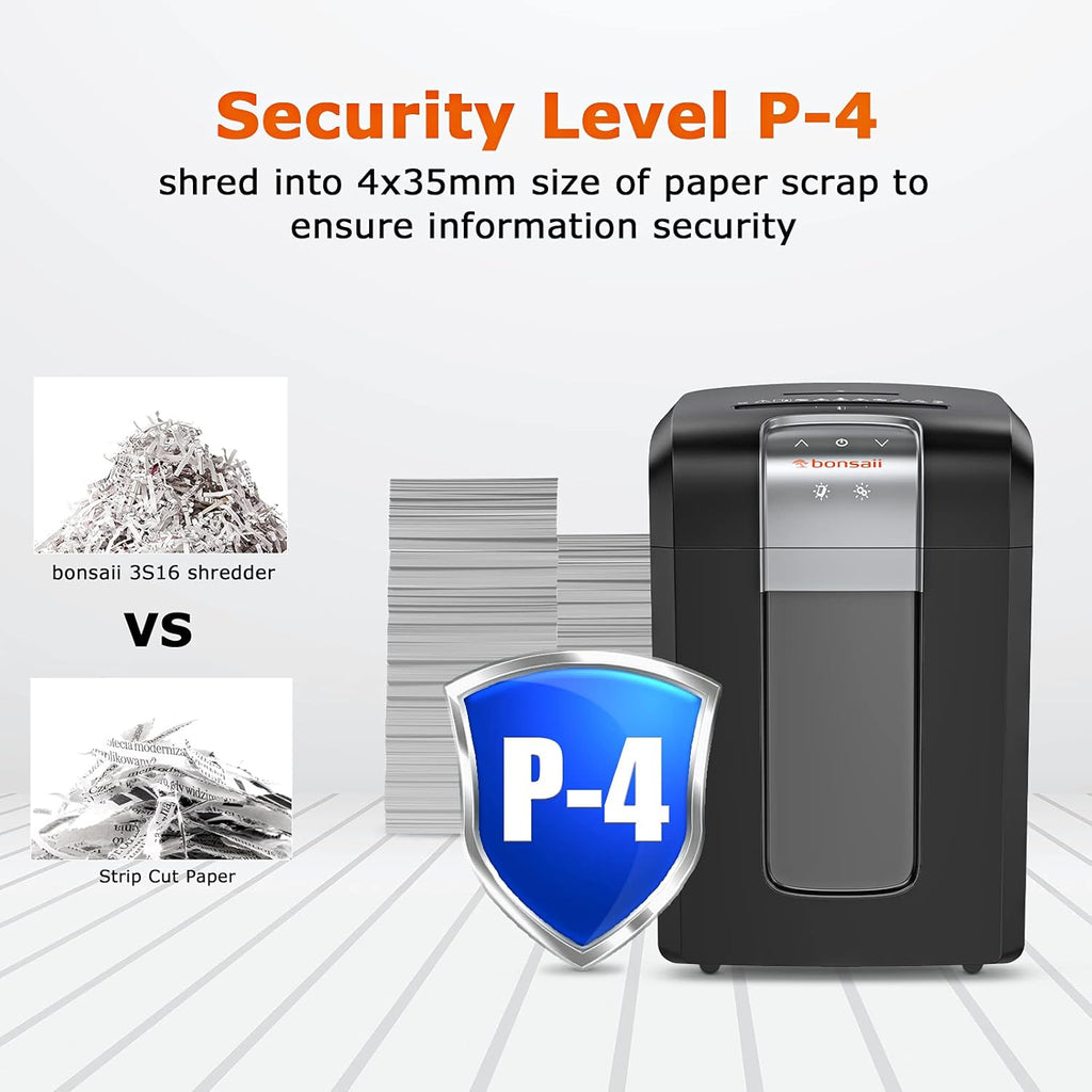 18 Sheet Cross-Cut Paper Shredder with Jam Proof System, Black Q305