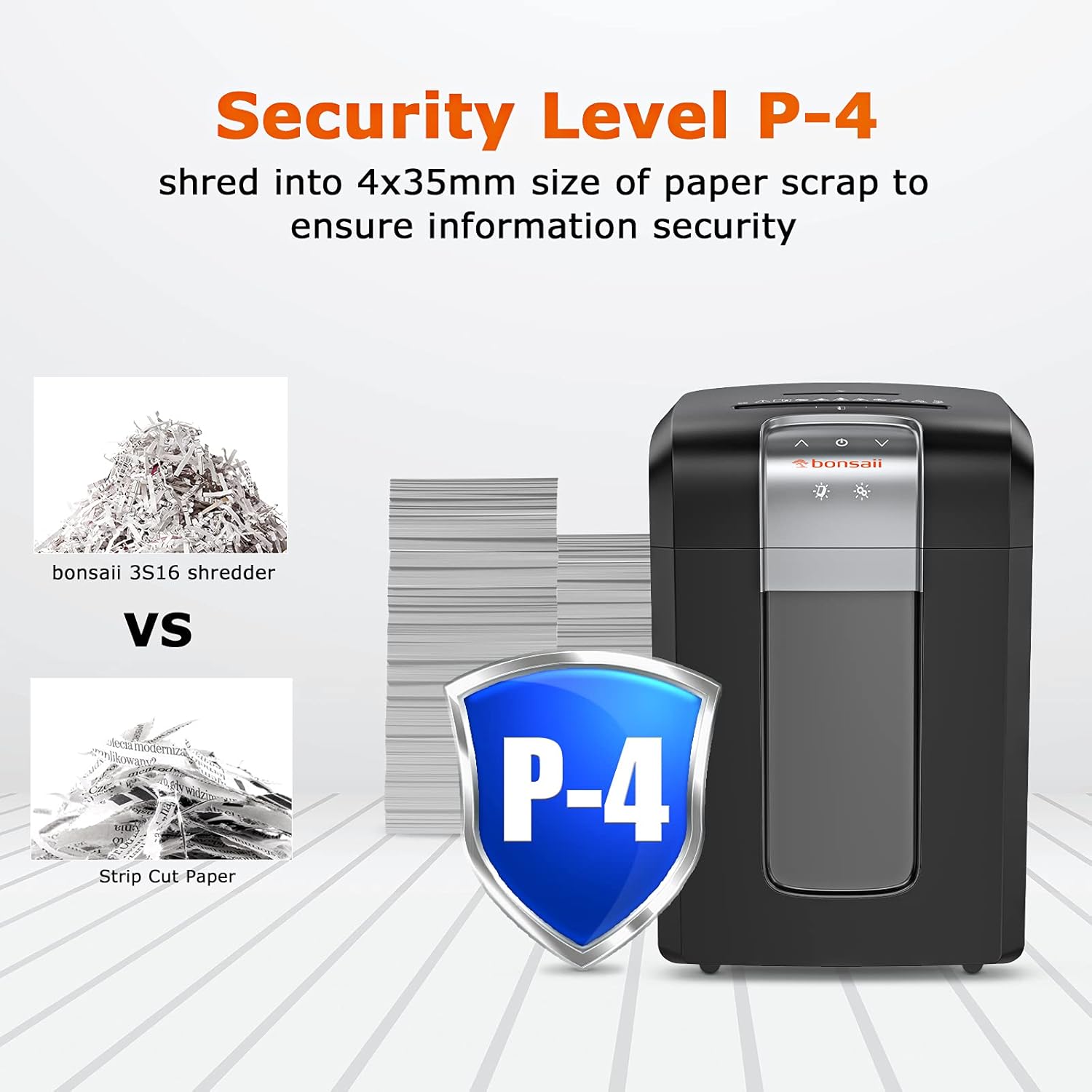 18 Sheet Cross-Cut Paper Shredder with Jam Proof System, Black Q305