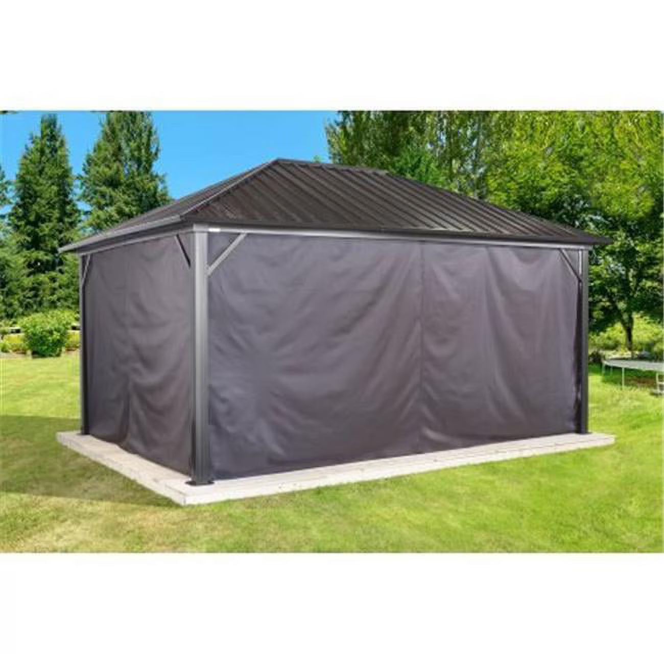 10 x 10 ft. Brown Polyester Curtains B76114