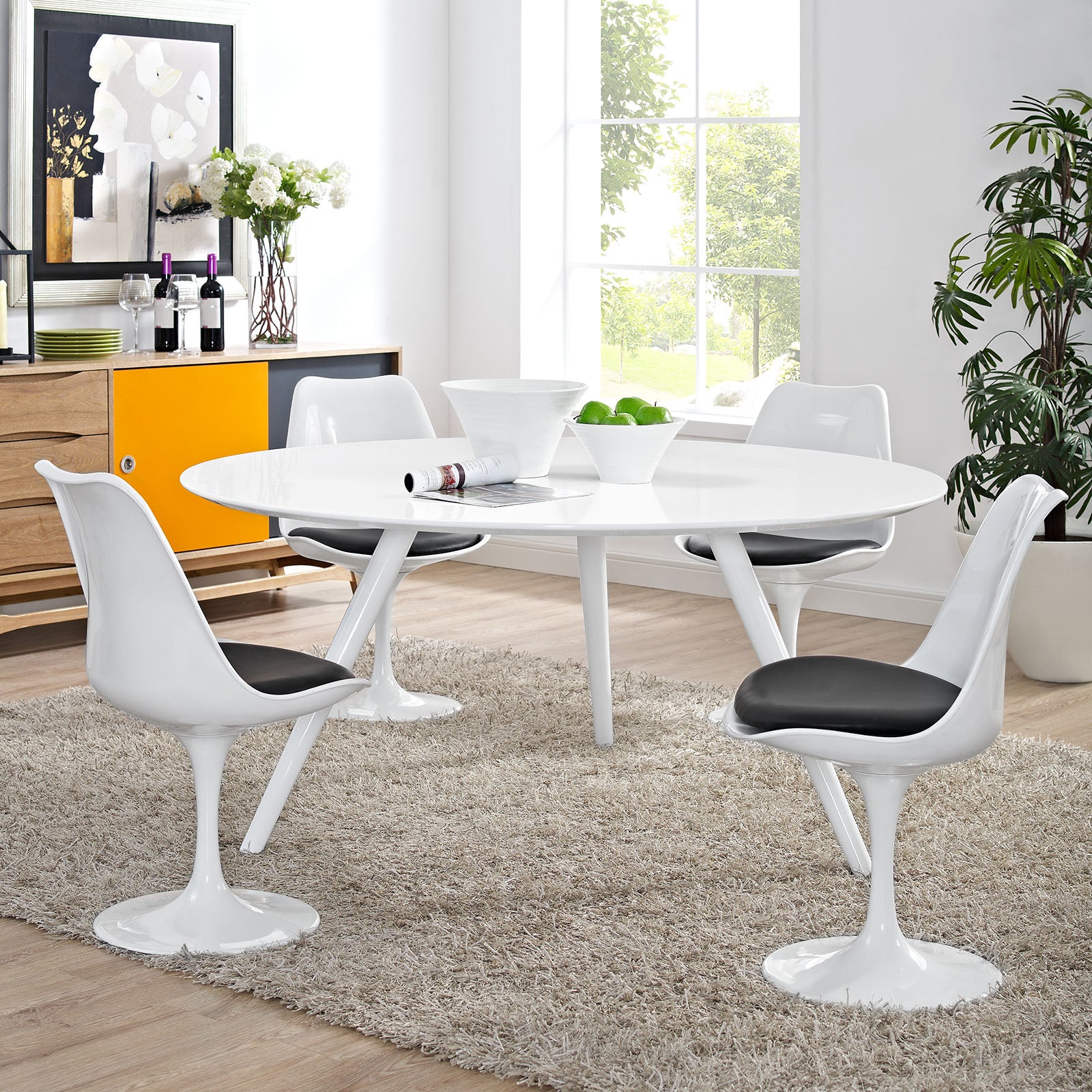 White Round Top Dining Table N57125