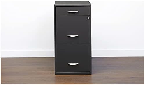 18 inch 3 Drawer Metal File Cabinet Charcoal J421186