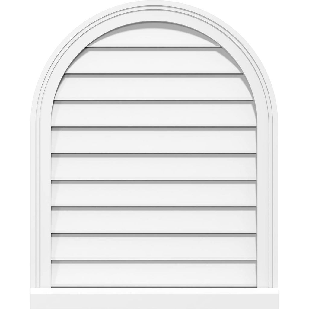 Round Top Surface Mount PVC Gable Vent with Brickmould Y330868