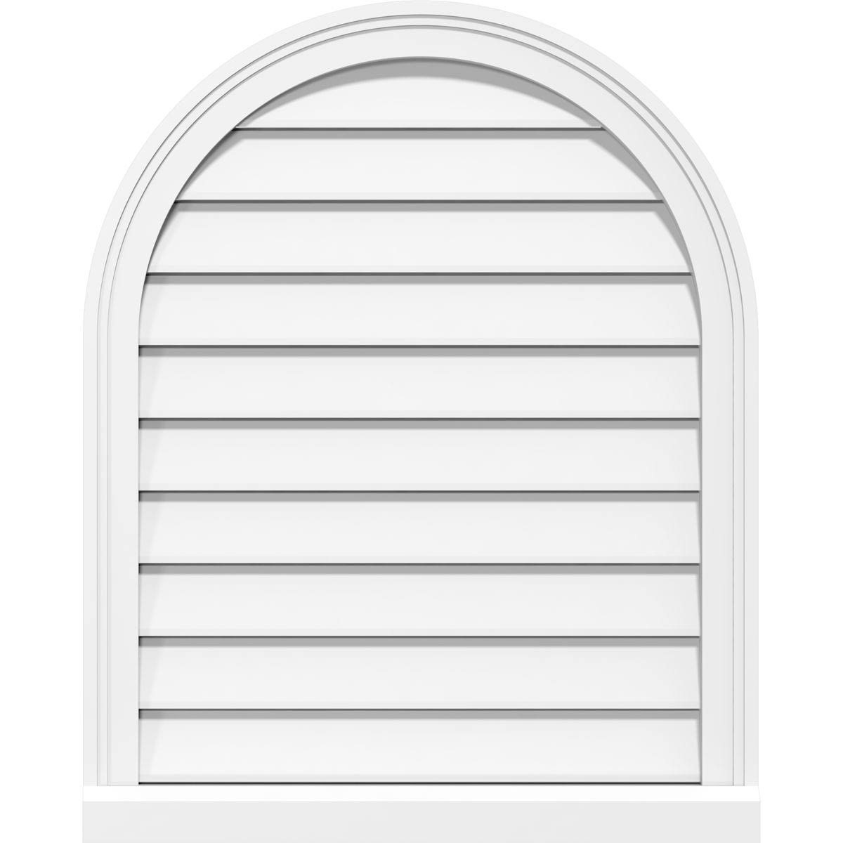 Round Top Surface Mount PVC Gable Vent with Brickmould Y330868